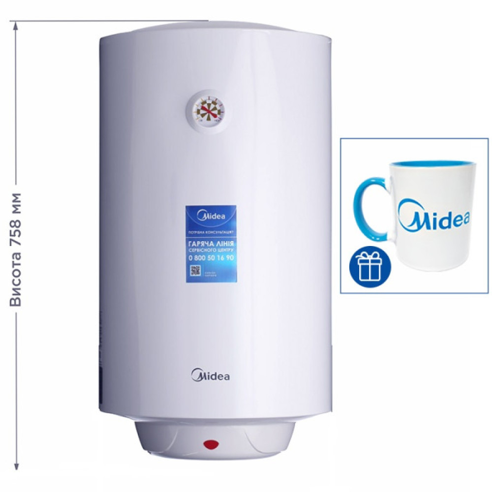Бойлер MIDEA  D80-15F1 (D) сухий тен