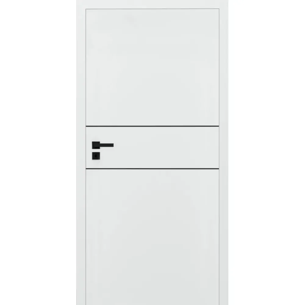 Двері міжкімнатні HYGGE LINE 2 800*2000 White PP з замком (аналог AGB WSчорний