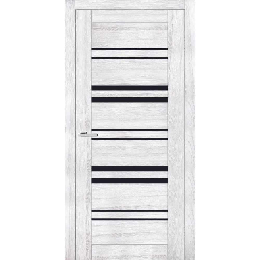 Дверне полотно ПВХ ТМ DOORS С017  ВG (чорне скло) (ясень сизий) 80