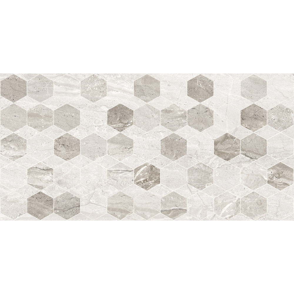 Плитка Golden Tile Marmo Milano світло-сіра гексагон 300х600 8MG151