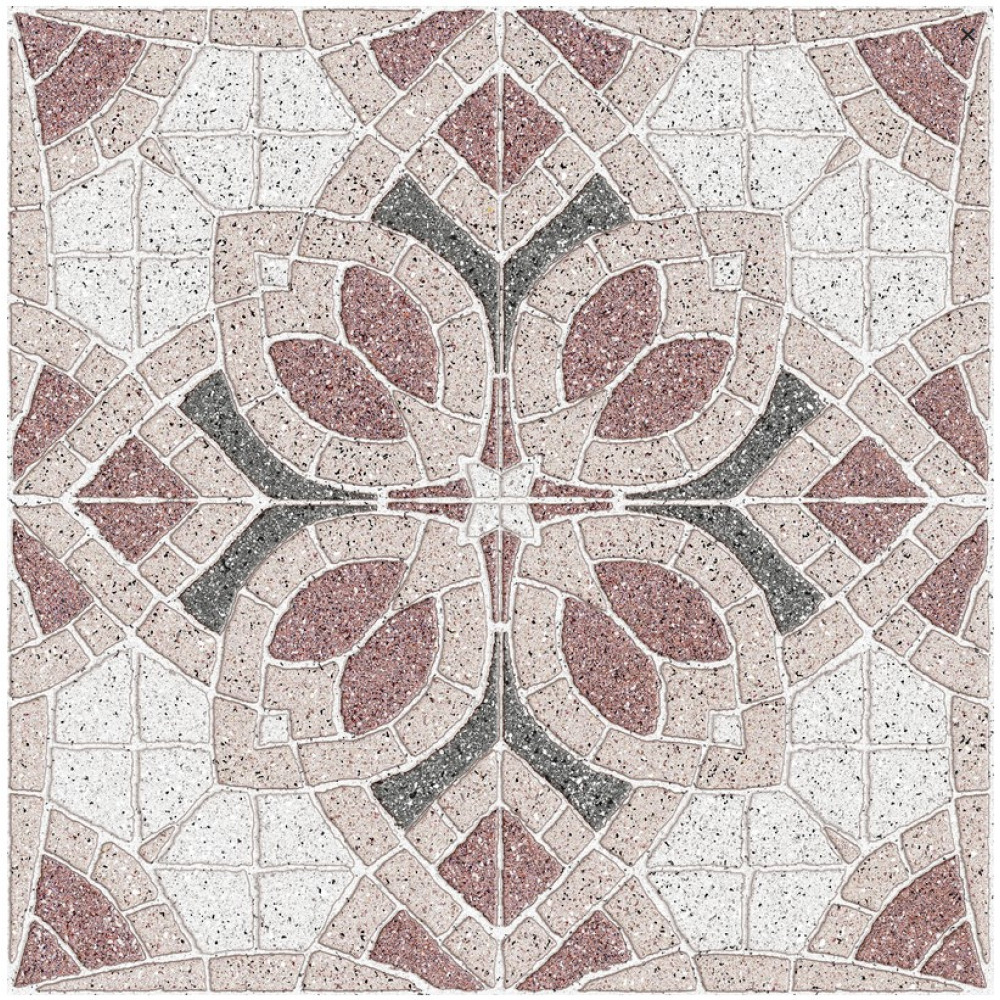 Плитка Golden Tile Sabbia квітковий кольоровий 300х300 1F1740